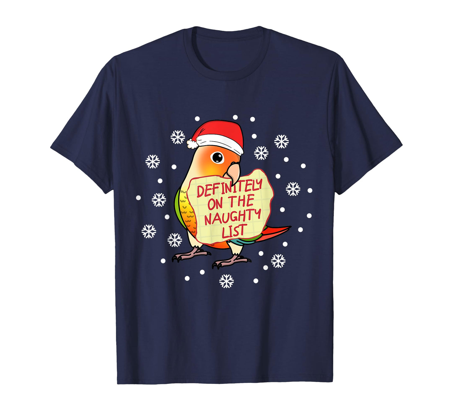 Naughty List Parrot | Green Cheek Pineapple Conure T-Shirt