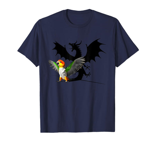 Funny Screaming White Bellied Caique Parrot Dragon Meme T-Shirt
