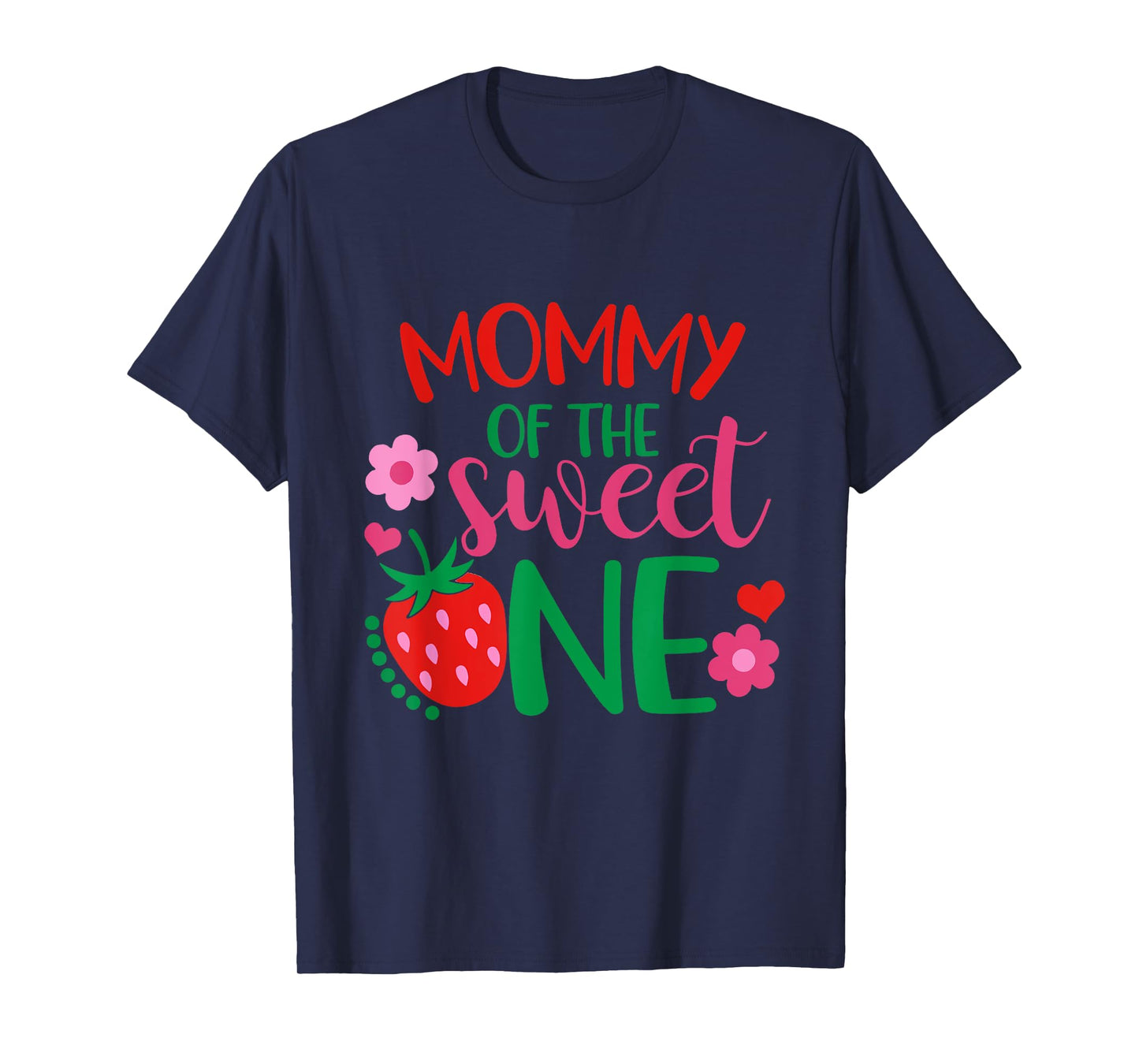 Mama Of The Berry Sweet One Strawberry First Birthday T-Shirt
