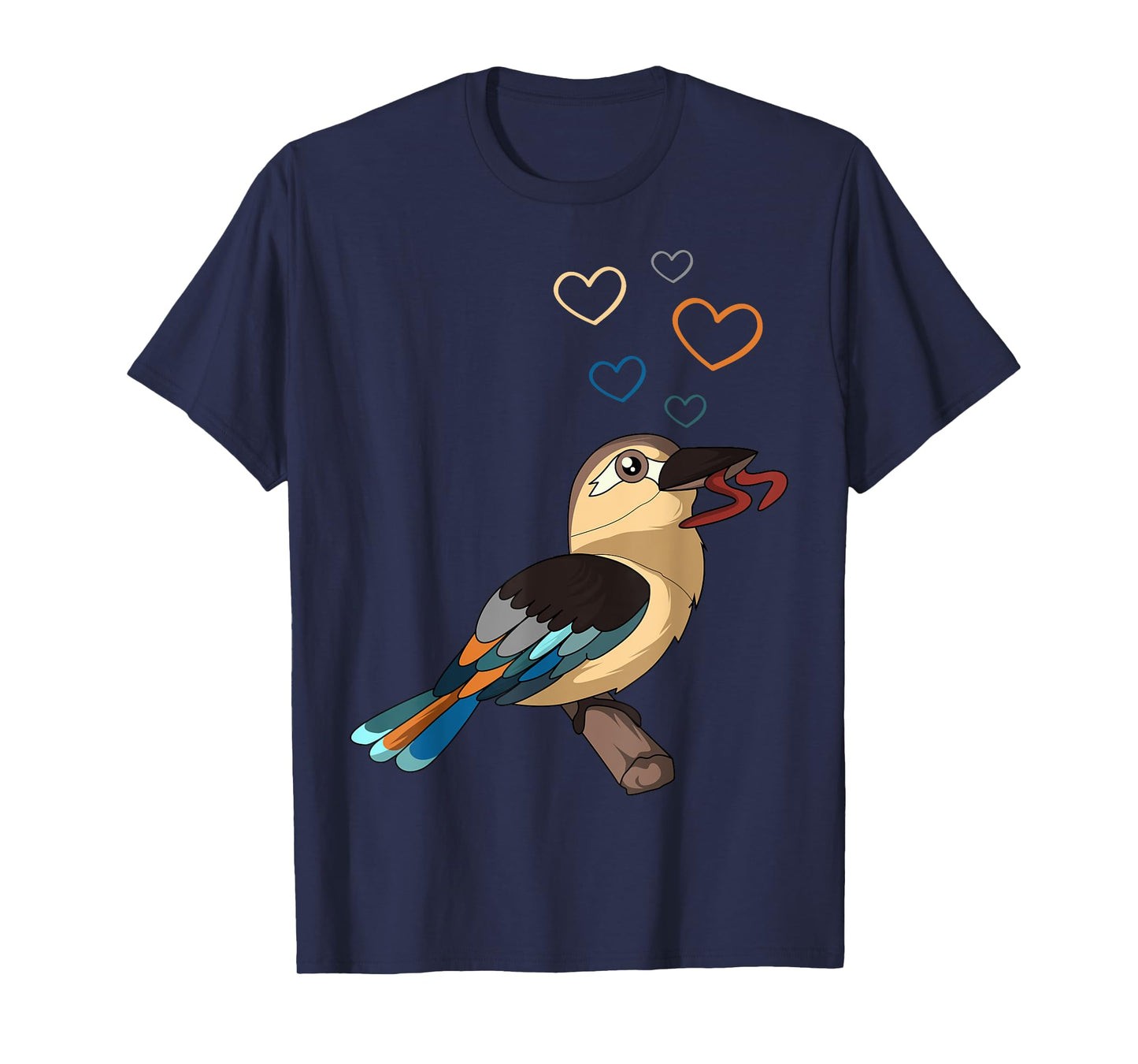 Kookaburra Heart Kingfisher Birdwatcher Ornithologist T-Shirt