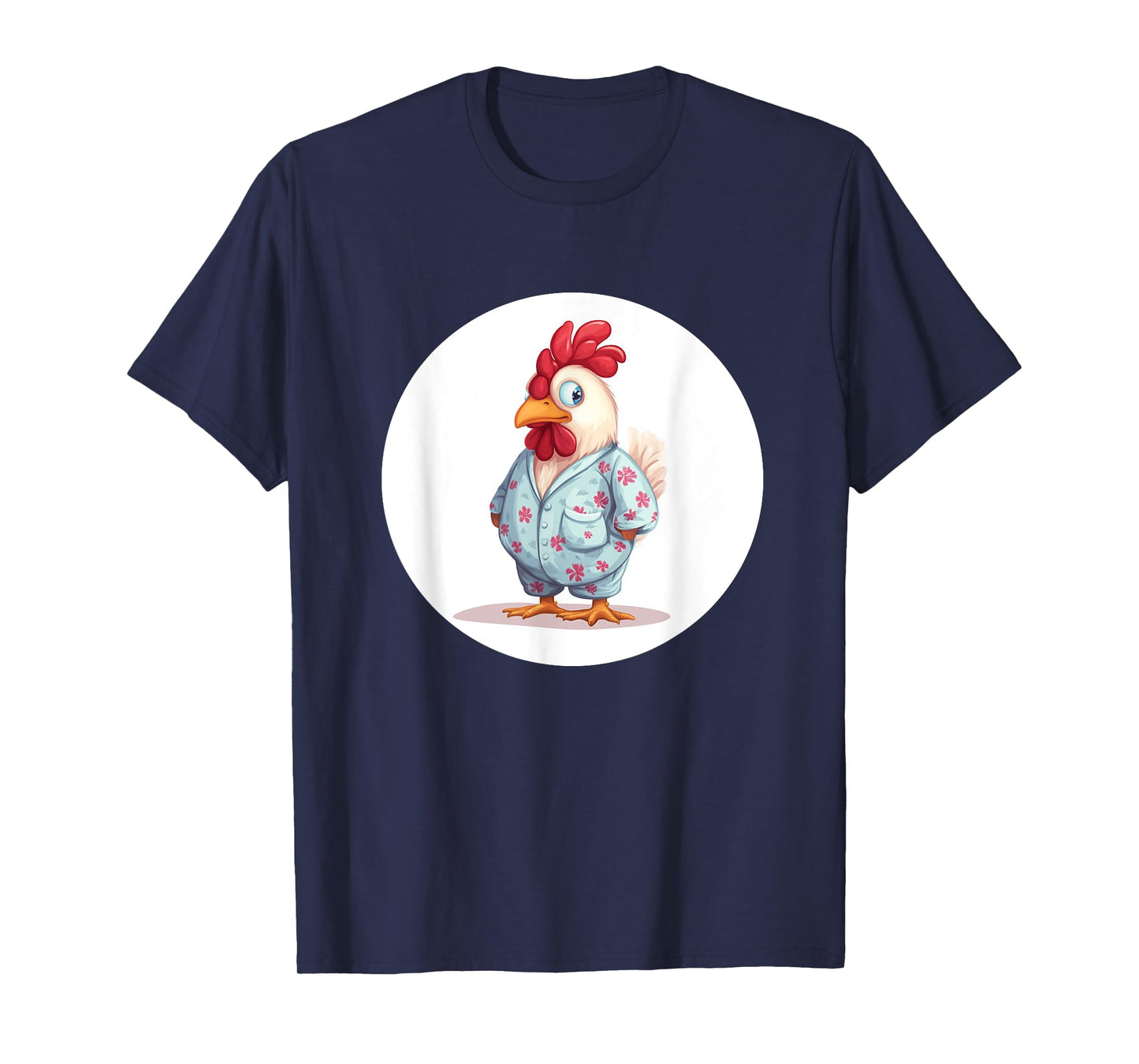 Fun looking Chicken in Pajama for Rooster Dreamer T-Shirt