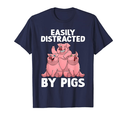 Funny Pig Design For Men Women Kids Farm Animal Pig Lovers T-Shirt