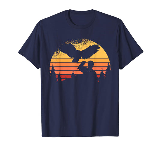 Funny Falconer Peregrine Falcon Flying Vintage Bird Falconry T-Shirt