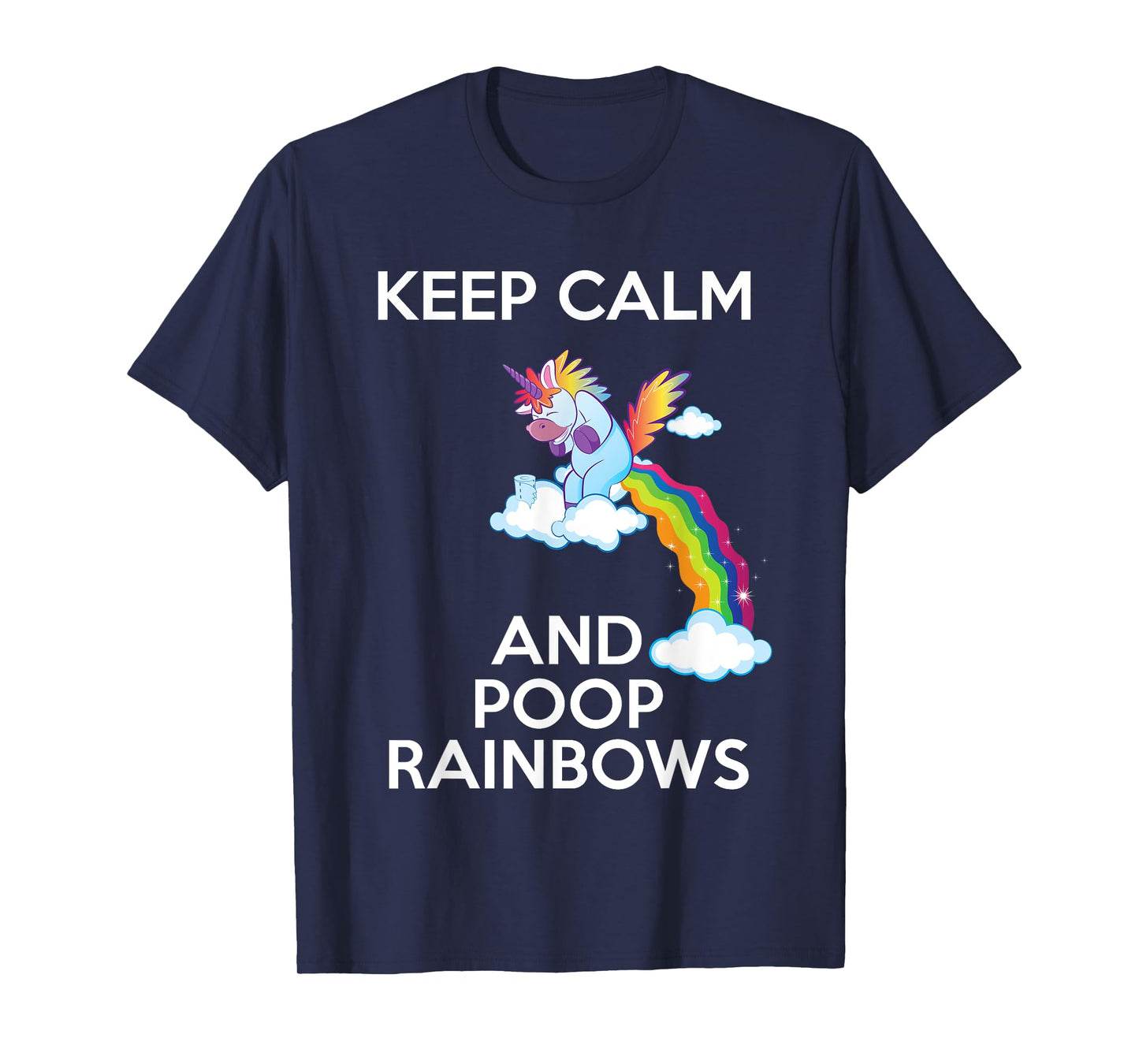 Unicorns Lover Gift Funny Rainbow Pooping Unicorn T-Shirt