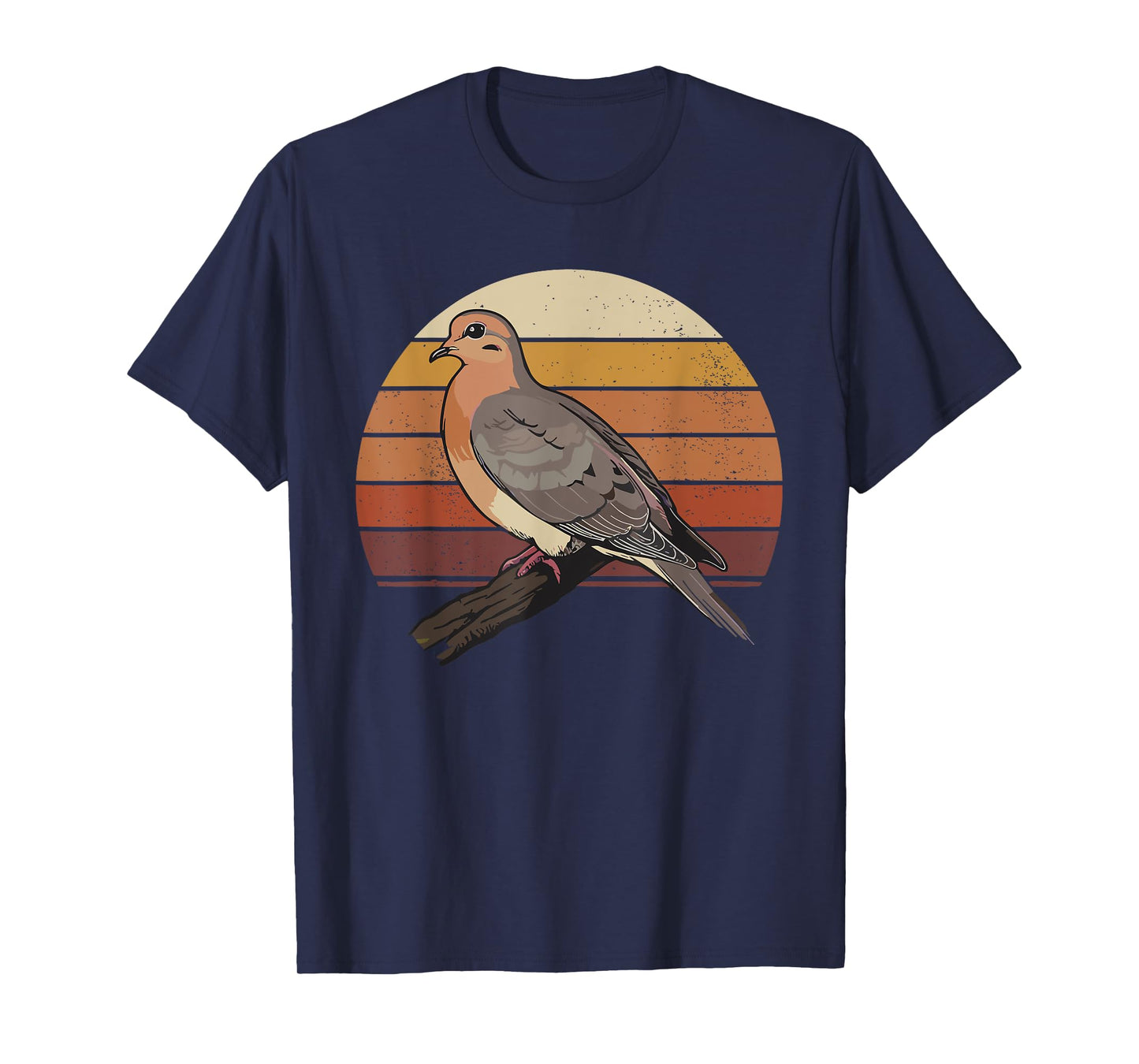 Mourning Dove Bird Lover Vintage Retro Sunset Bird Watching T-Shirt