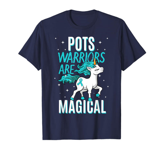 POTS Warriors Are Magical Unicorn Ribbon Dysautonomia T-Shirt