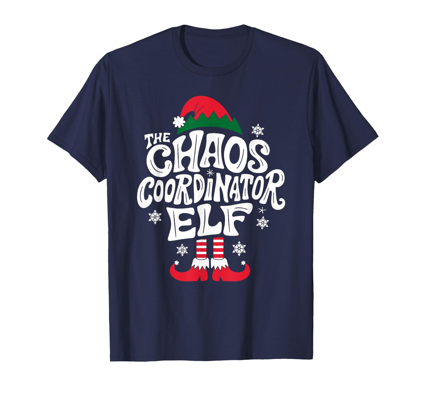 Christmas Chaos Coordinator Elf Xmas Pajama Gift Mom & Dad T-Shirt