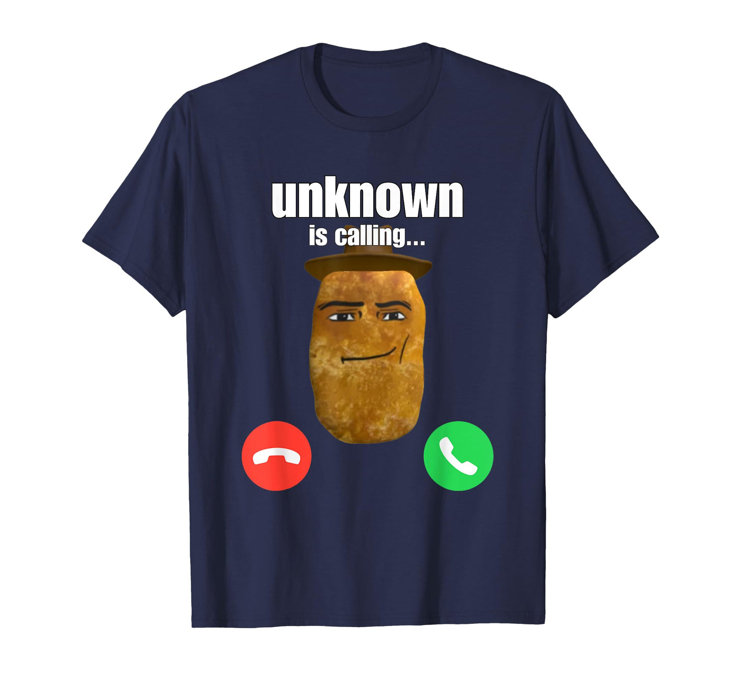 Chicken Nugget Man Face Cowboy Meme T-Shirt