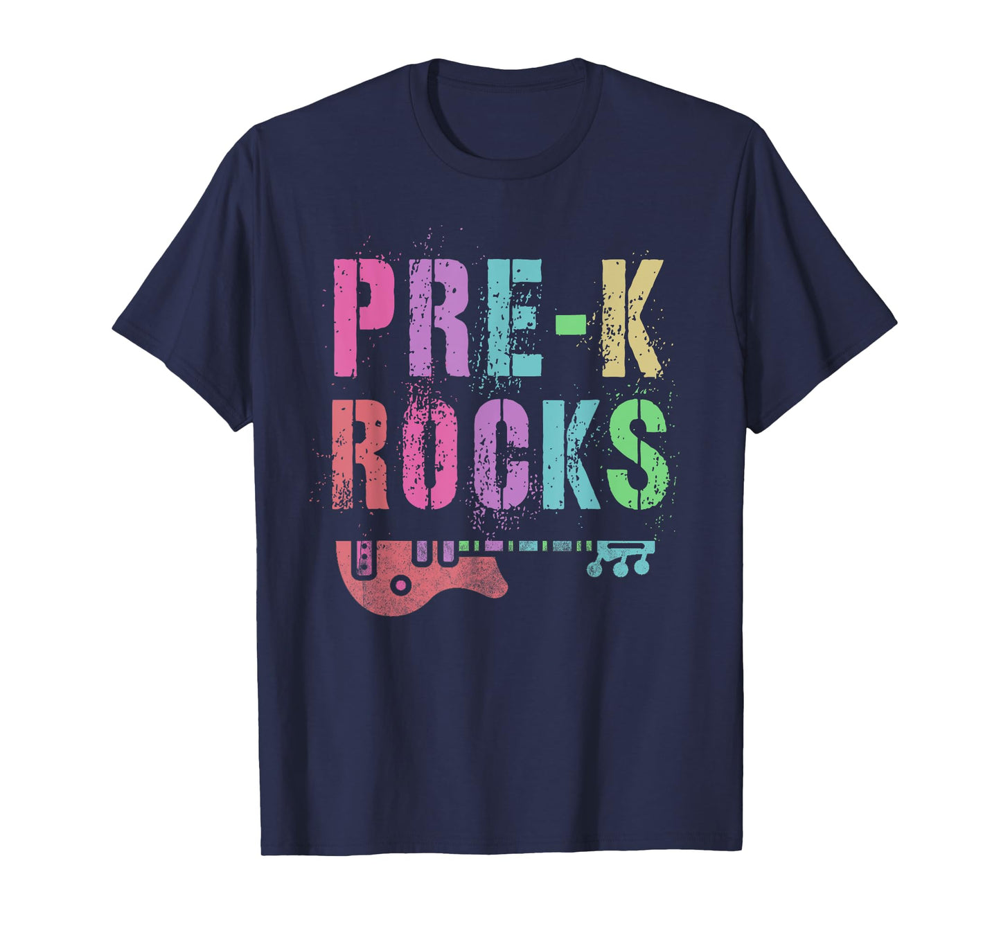 Vintage PRE-K ROCKS Teacher Rockstars I Teach ABCD Preschool T-Shirt for Men Women Girls Kids
