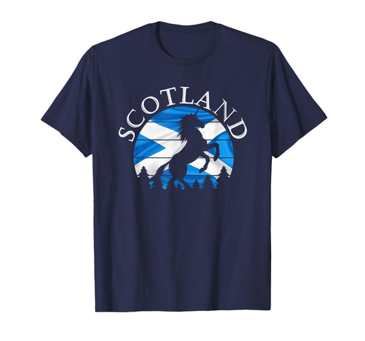 Scottish Pride Scotland Unicorn Scotland Flag Saltire T-Shirt