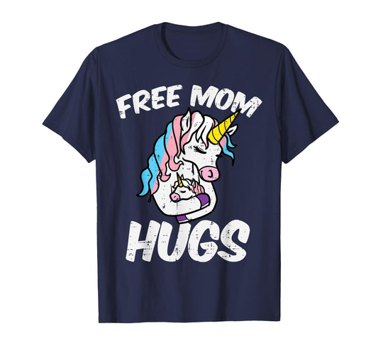 Mom Hugs Unicorn Transgender Trans Pride Flag Transsexual T-Shirt