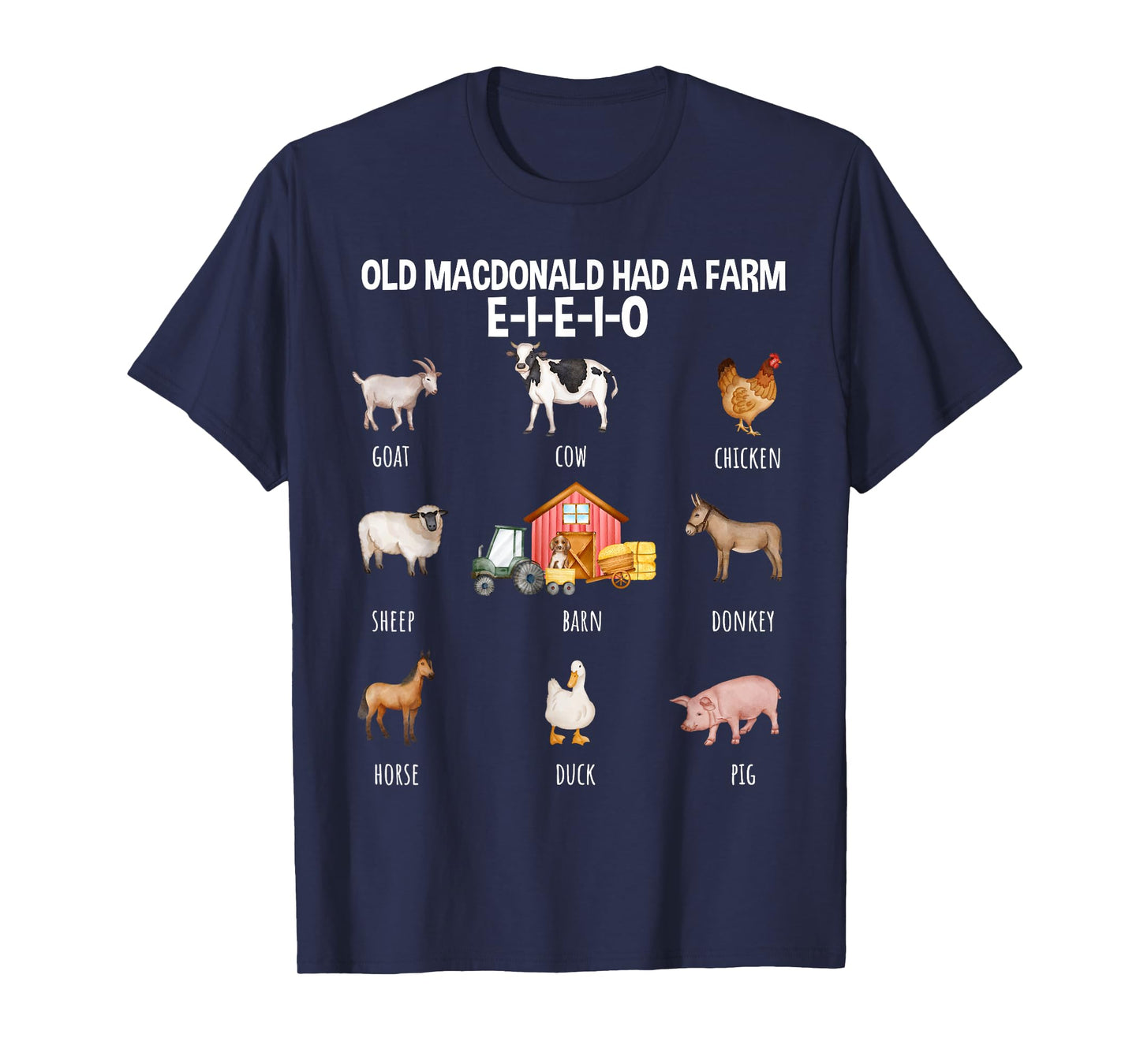 Toddler Kids Old MacDonald Had a Farm E-I-E-I-O Nursery Song T-Shirt