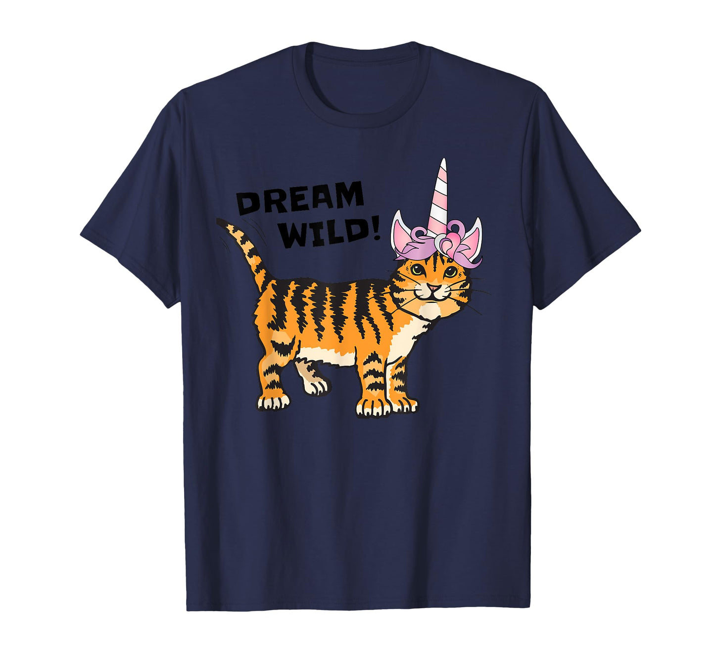 Dream Wild Cat Unicorn Tiger Lover T-Shirt, Caticorn Men Women Girls Kids T-Shirt