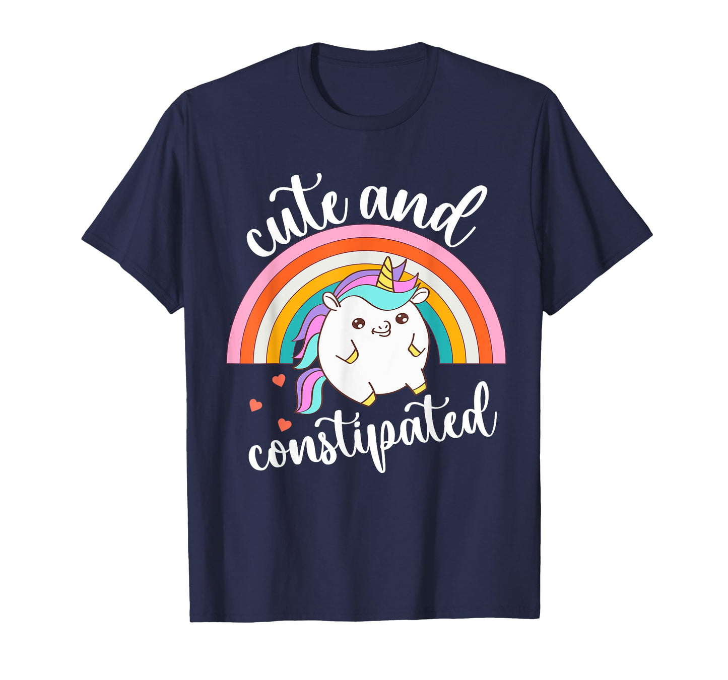 Funny Constipation IBS-C Tummy Ache Cute Constipated Unicorn T-Shirt
