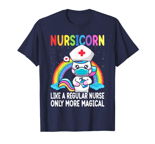 Cool Nurse For Men Women Unicorn Medical Nurses RN Nursing T-Shirt