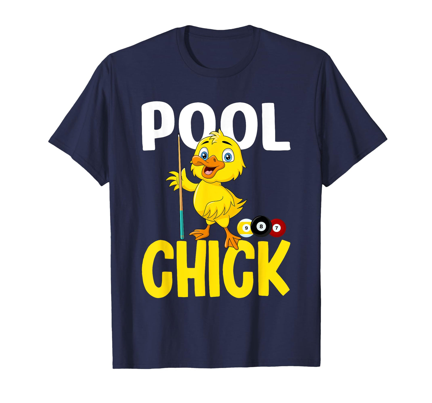 Funny Pool Chick 8 Ball Women Cute Billiards Ladies T-Shirt