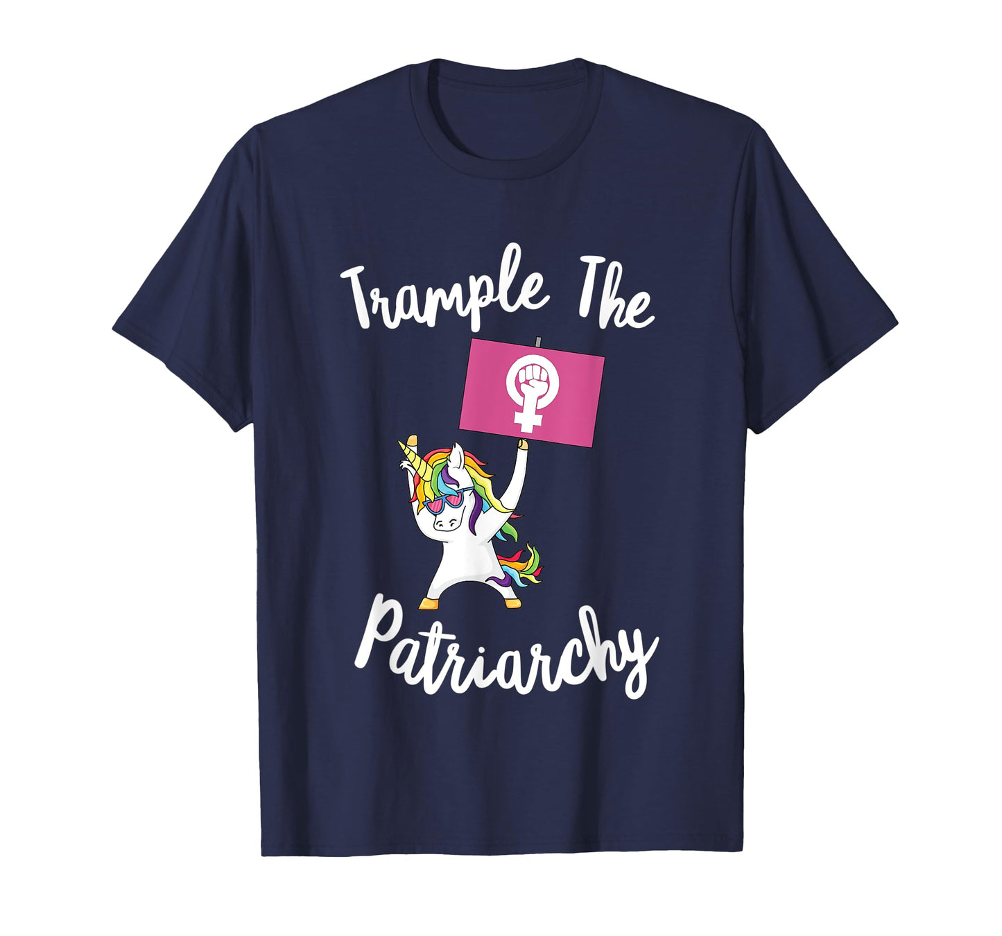 Feminist Unicorn Trample The Patriarchy Activist Flag Resist T-Shirt