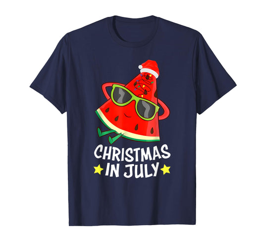 Christmas In July Watermelon Xmas Tree Summer Men Women Kids T-Shirt