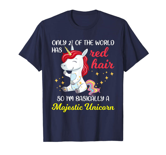 Red Hair Majestic Unicorn Funny Ginger Head Pride T-Shirt T-Shirt