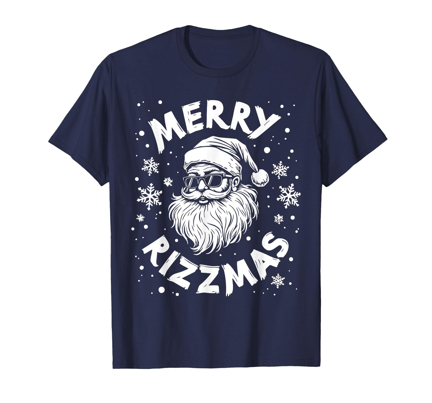 Merry Rizzmas Kids Teens School Funny Christmas Santa Claus T-Shirt