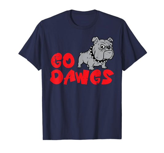 Go Dawgs Bulldog Men Kids Boys Girls Women Youth Teen T-Shirt