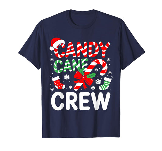 Candy Cane Crew Shirt Adult Men Women Kids Christmas Pajamas T-Shirt