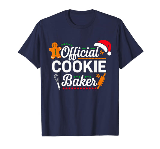 Official Cookie Baker Christmas Costume Mom Xmas T-Shirt