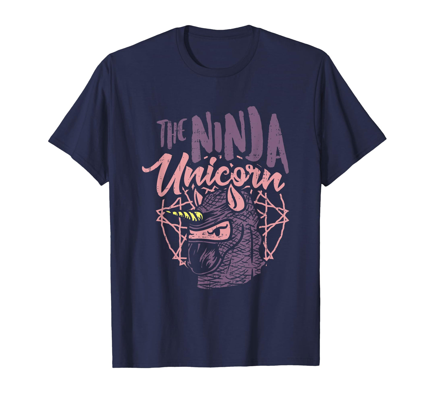 The Ninja Unicorn - Fantasy Assassin with stabbing Horn T-Shirt