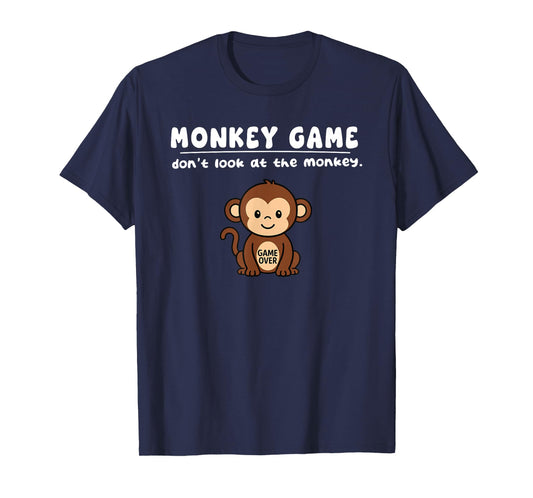 Funny Monkey Game Dont Look Game Over Boys Girls Kids T-Shirt