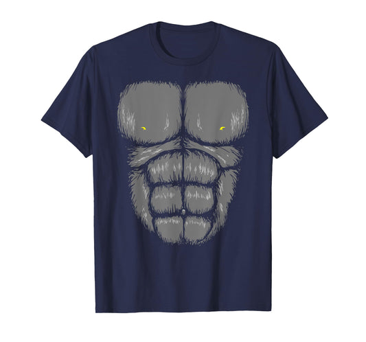Gorilla Chest Abs T-Shirt Muscles 6 pack Jungle Monkey Retro T-Shirt