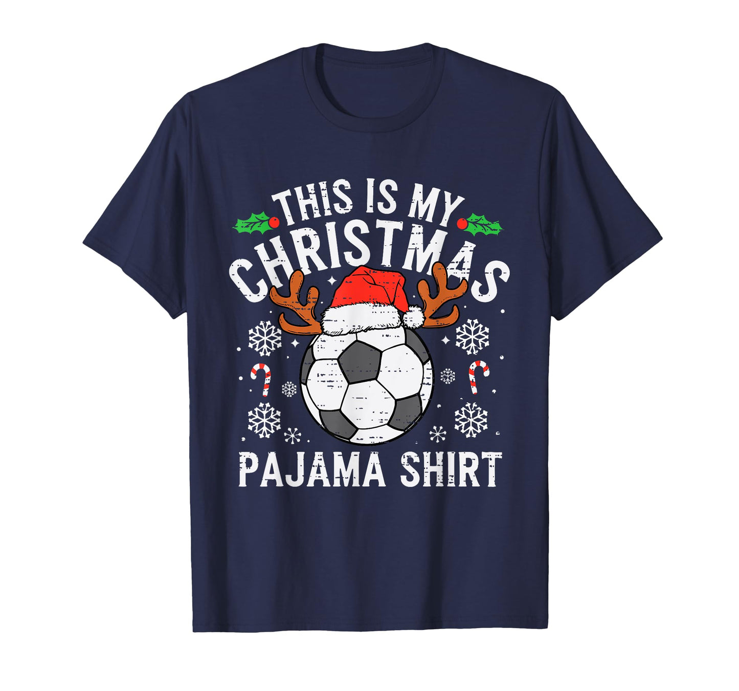 This Is My Soccer Christmas Pajama Shirt Sports Mens Boy Kid T-Shirt