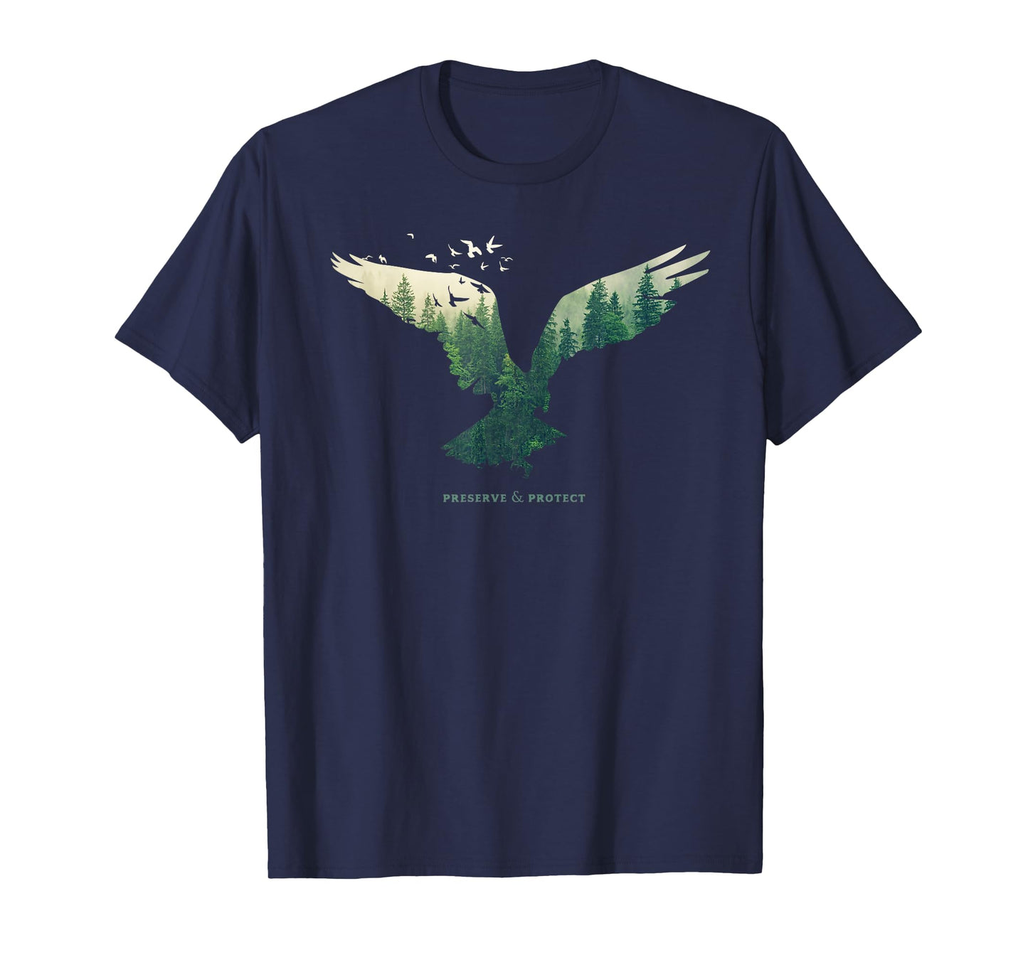 Preserve & Protect Vintage National Park Eagle Bird T-Shirt