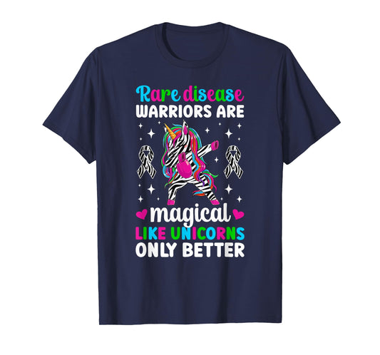 Rare Disease Warrior Unicorn Rare Disease Awareness T-Shirt