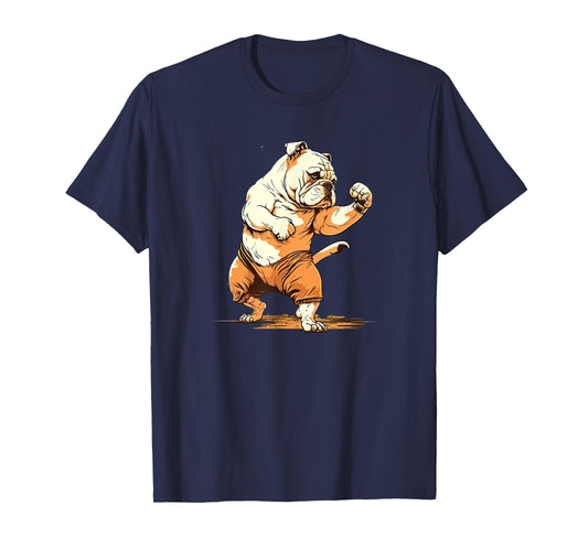 Funny Bulldog Dog Dabbing Dancing The Dab T-Shirt for Men Women Girls Kids