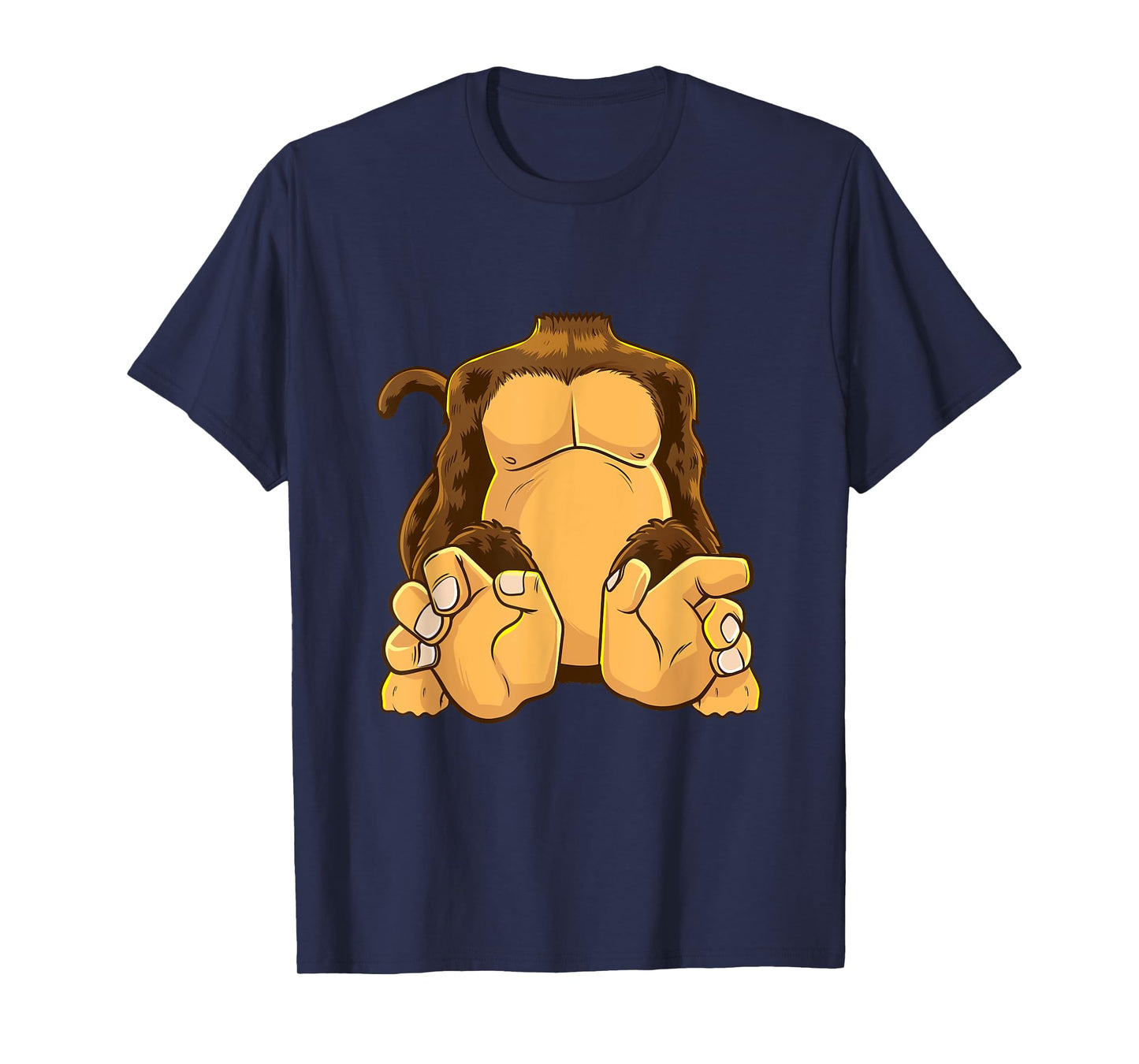 Monkey Body Costume Headless Chimpanzee Funny Ape T-Shirt