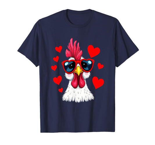 Funny Chicken Valentines Day Heart Chicken Couple T-Shirt
