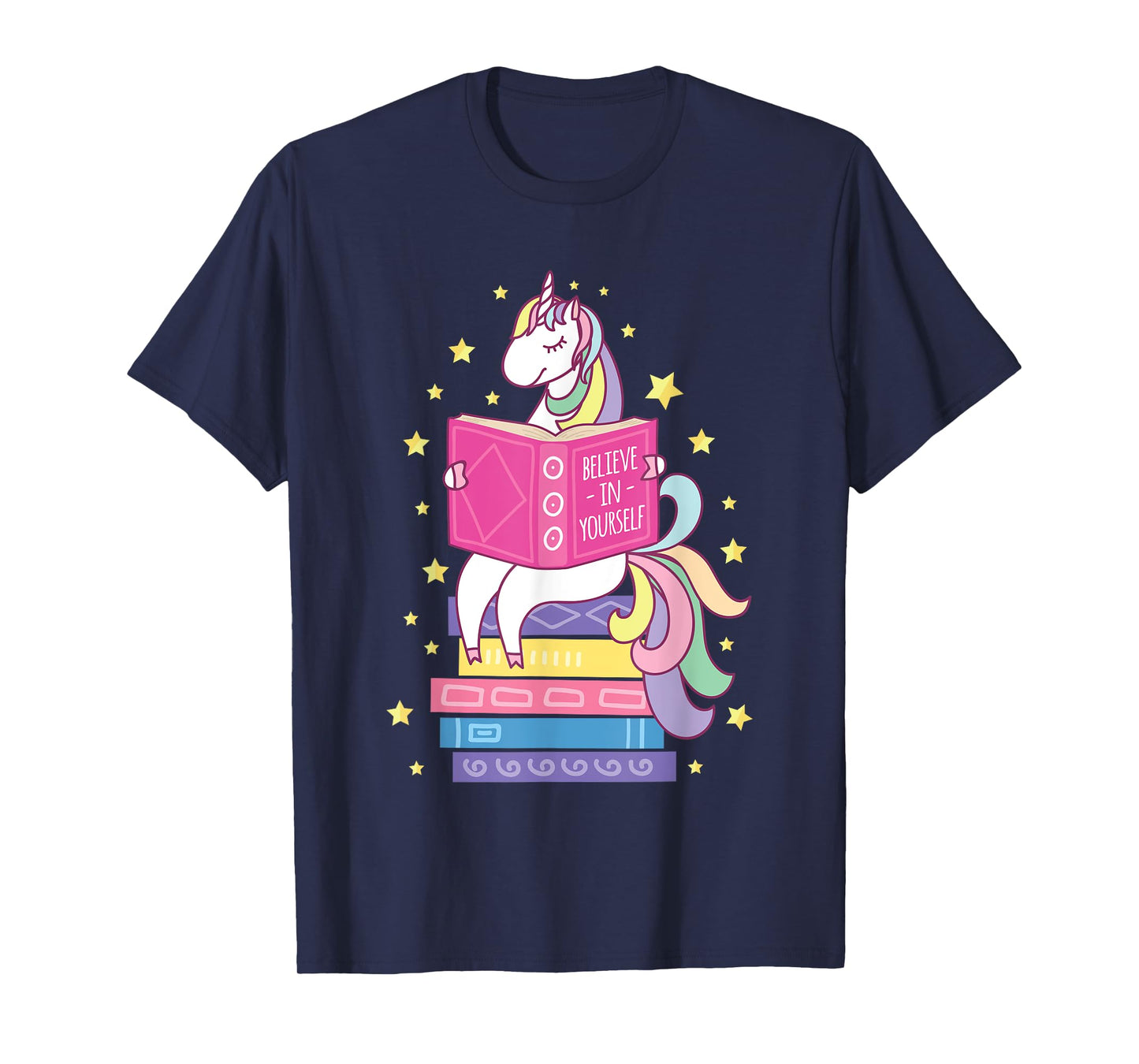 Reading Library Unicorn Read Books Lover Reader Gift T-Shirt