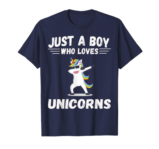 Cute Just a Boy who loves Unicorns Unicorn Gift T-Shirt