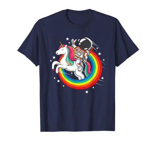 Astronaut Unicorn Space Galaxy Magical Rainbow T-Shirt