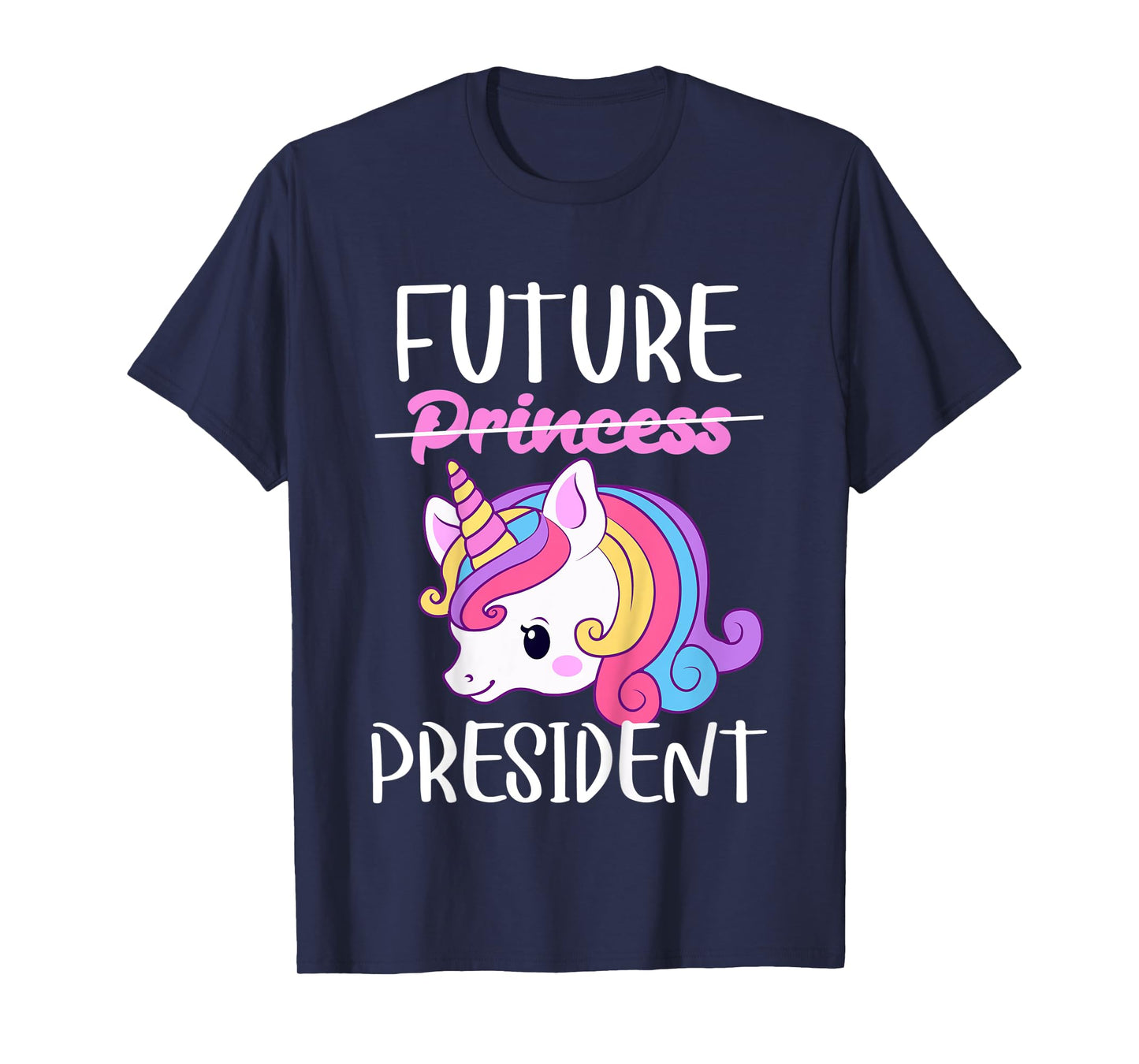 Kids Future President Girls Feminist Unicorn T-Shirt