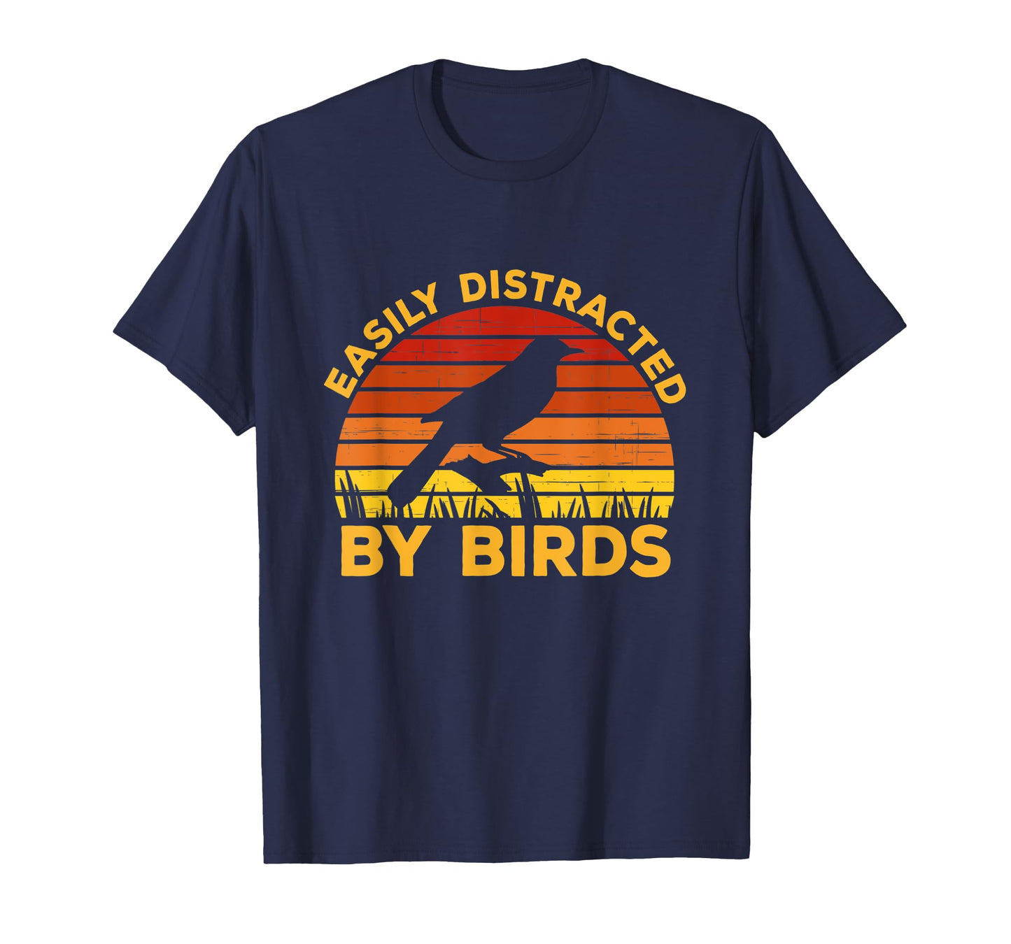 Easily Distracted By Birds Funny Watching Birding T-Shirt