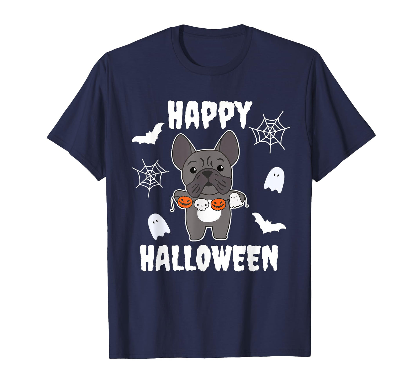 French Bulldog Happy Halloween Pumpkin Dogs Halloween T-Shirt