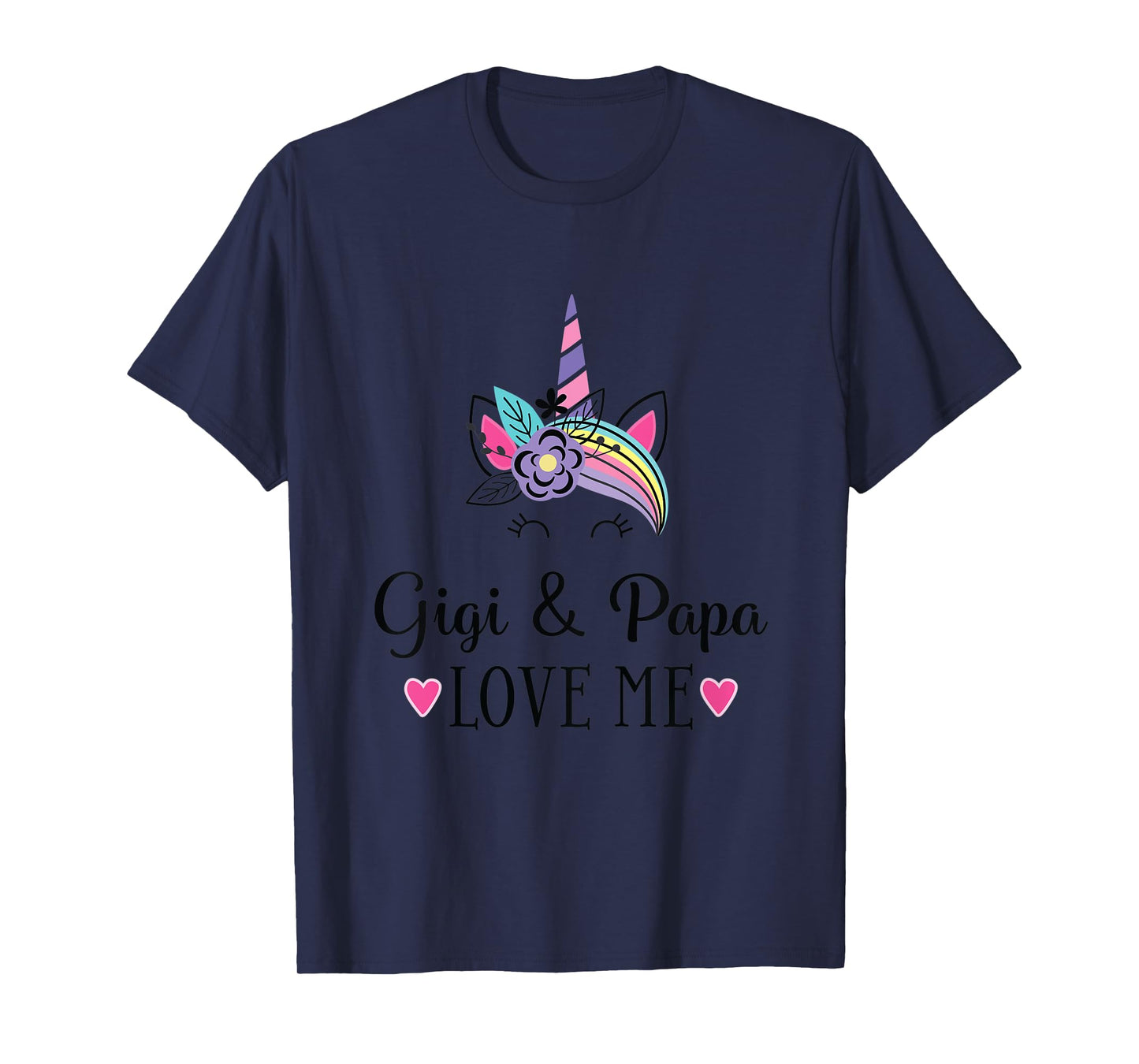 Kids Gigi and Papa Love Me Unicorn T-Shirt