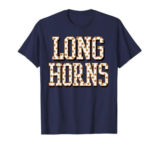 Longhorn Orange black white school spirit game day longhorn T-Shirt