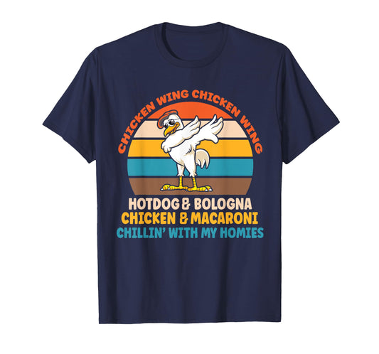 Chicken Wing Chicken Wing Hot Dog Bologna Macaroni Men Women Girls Kids T-Shirt