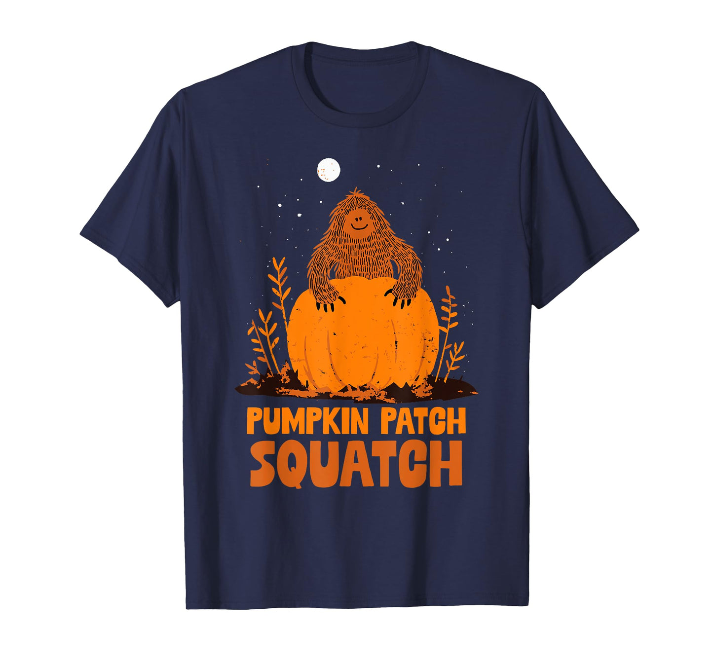 Pumpkin Patch Squatch Bigfoot Halloween Fall Kids Sasquatch T-Shirt