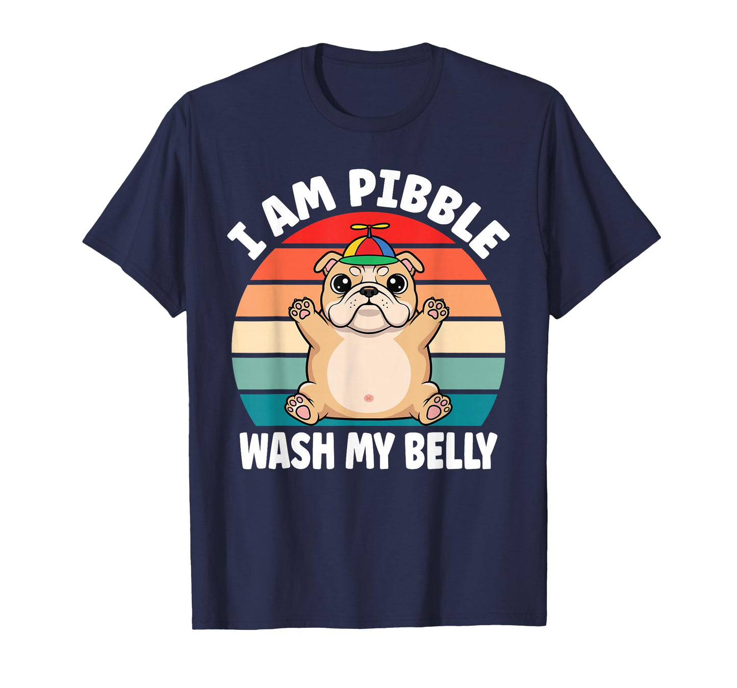 I am Pibble Wash My Belly Funny Bulldog Meme Kids T-Shirt