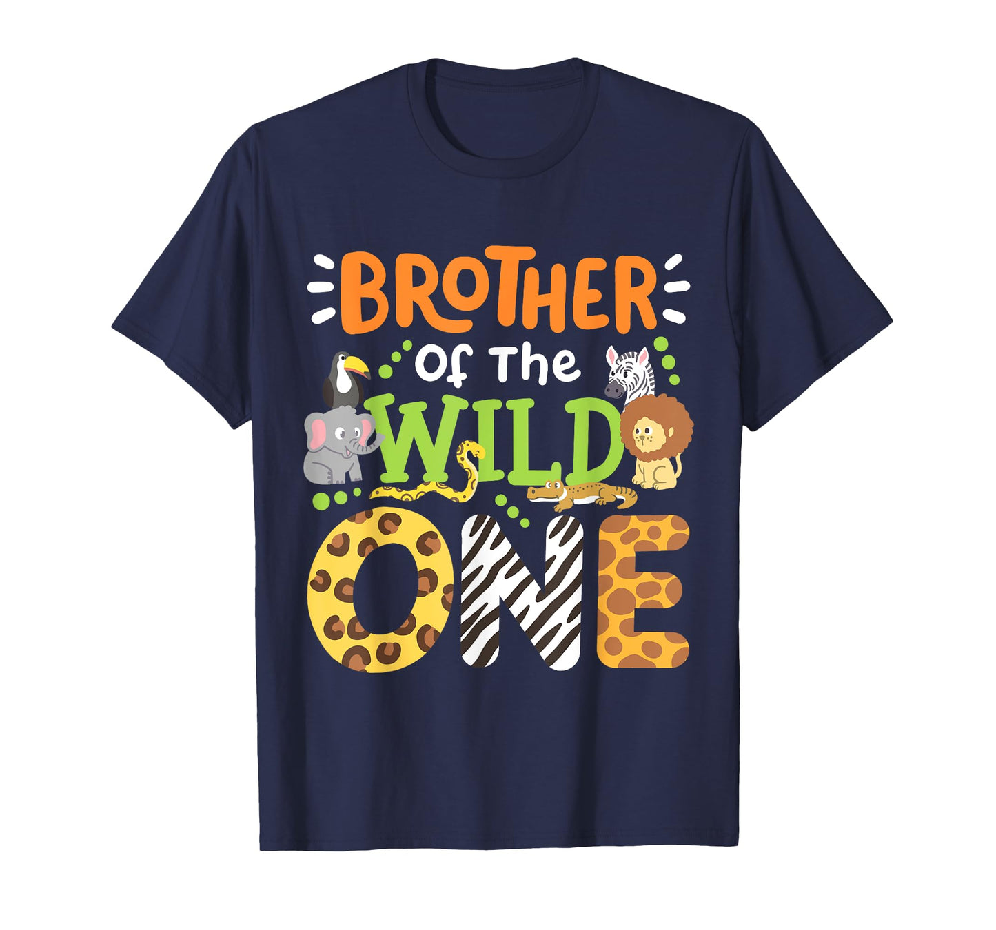 Brother Of The Wild One Kids Boys Safari Zoo Birthday Family T-Shirt