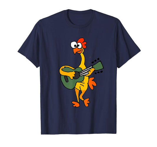 SmileteesMusic Funny Rubber Chicken Playing Guitar T-shirt T-Shirt