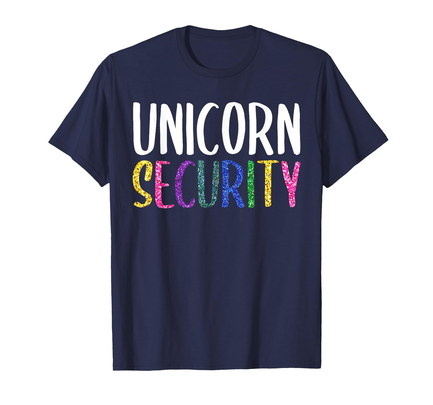Halloween Dad Mom Daughter Adult Costume, Unicorn Security T-Shirt